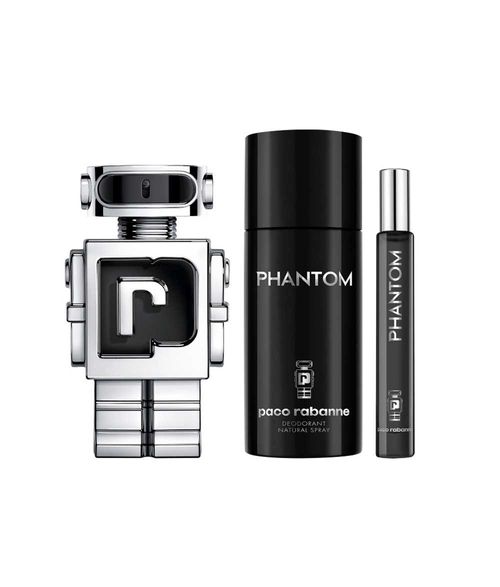 Set de Perfume Hombre Paco Rabanne Phantom 100 ml EDT + Desodorante 150 ml + Megaspritzer 10 ml