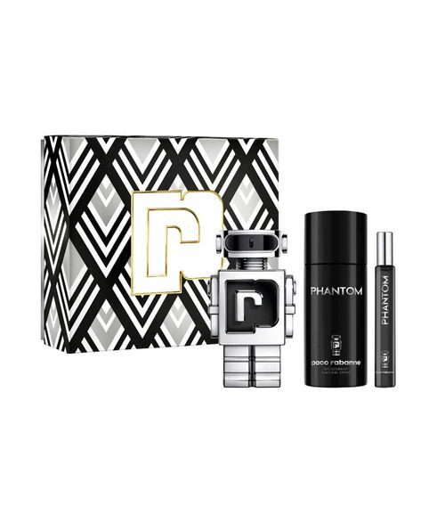 Set de Perfume Hombre Paco Rabanne Phantom 100 ml EDT + Desodorante 150 ml + Megaspritzer 10 ml